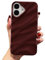 QLTYPRI Niedliche Hülle für iPhone 16, 3D Wellenform Silikon Handyhülle für Frauen Mädchen Weiche Silikon Bumper Schutzhülle Stoßfest Case für iPhone 16 - Weinrot