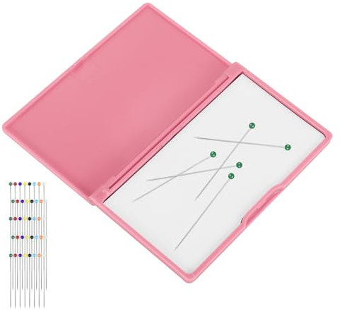 ALLOMN Magnetischer Nadelaufbewahrungskoffer, Sticknadel-Organizer, tragbarer Kreuzstich-Nähnadel-Stricknadel-Organizer, kleine Aufbewahrungsboxen, Halter, Behälter, Werkzeug, 11 x 6,2 cm