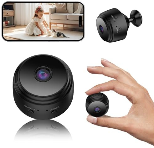 Genérico Camera Espion WiFi HD 1080p,Mini Camara Espia Oculta Interieur/ExtéRieur,CáMara De DeteccióN De Movimiento y Sensores De VisióN Nocturna,Mini Camara Espia WiFi Invisible con Audio
