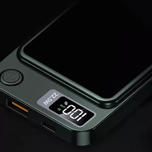 Fast Charging Power Bank 10000mAh, 22.5W Magnetic Wireless Portable Charger with LED Display, PD 20W Fast Charging Battery Pack Compatible with iPhone, Samsung, Xiaomi, Qi Devices (Black)