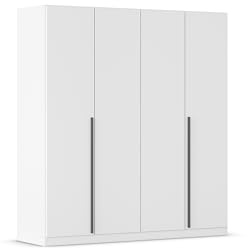 Rauch Möbel ALBA, Kleiderschrank, Farbe Weiß, Breite 181 cm | Schrank, 4-türig, Zubehör Premium, für Schlafzimmer, Kinderzimmer, Babyzimmer, Homeoffice, Garderobe, Flur