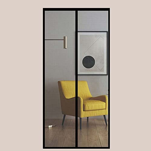 Porte moustiquaire magnétique avec bande auto-agrippante en fibre de verre anti-déchirure pour moustiques, mouches, guêpes, insectes