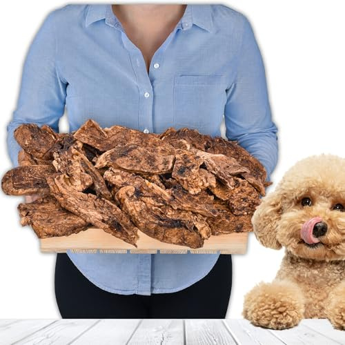 Pork Lung for Dogs 1 kg (approx. 40–45 pieces) | Dried Pork Lung Chews