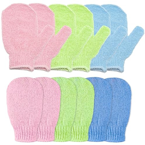 ZEMINRI 12 Unidades Guante Exfoliante Esponja Exfoliante Corporal