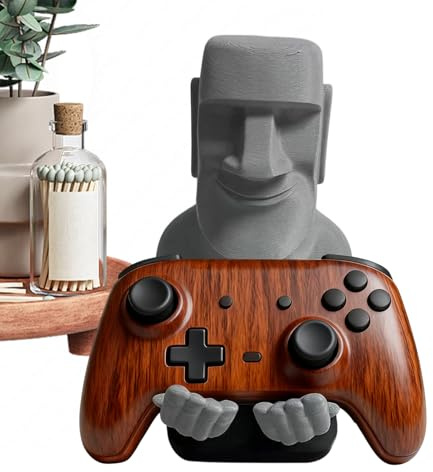 Supporto Per Controller - Decorazione Stone Man | Porta Telefono Da Tavolo - Per Adulti Giocatori Uomini Ragazzi Adolescenti Fidanzato Camera Da Letto Scrivania Dormitorio