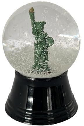 Schneekugel Echtglaskugel - Fast wie echter Schnee Motiv: Freiheitsstatue, 4,5 cm