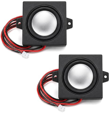 Simsky 2 Stück Mini Lautsprecher 3W 4 Ohm, Mini Speaker mit JST-PH2.0 Anschluss, Audio 3 Zubehör für ESPHome, Elektronische DIY Projekte, LCD-Monitore und Werbemaschinen