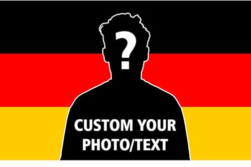 Personalisierte Flaggen Banner, Personalisierbare Flagge, Foto/Text/Logo hinzu, 2×3 3×5 4×6 5×8 Ft, für die Partydekoration im Freien im Garten Schlafzimmer Geburtstagsfeier Flur Balkon