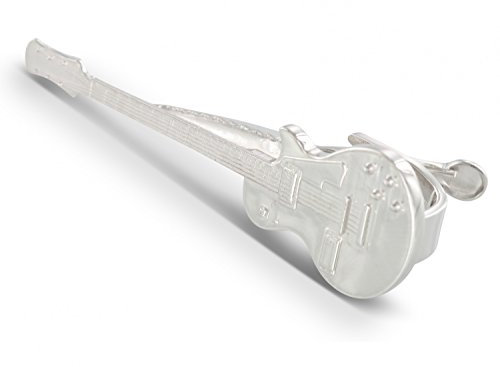 BROOKER Krawattenklammer/Krawattennadel Gitarre Silber