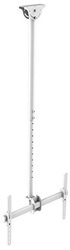 Xantron DEHA-946L-W - Supporto da soffitto orientabile, inclinabile, girevole, regolabile in altezza, colore: Bianco