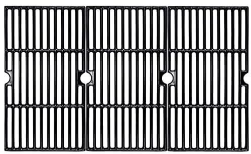 GFTIME Grille de gril en fonte 43 x 24cm pour Charbroil 463420508, 463420509, 463420511, 463436213, 463436214, 463436215, 463440109, 463441312, 463441514, 4 3461613 Grills à gaz, 3 pièces