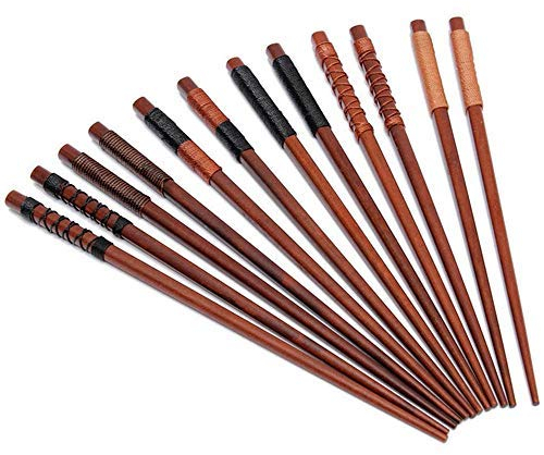 Leaptech Lot de 5 paires de baguettes métalliques en acier inoxydable Qualité hôtel et restaurant 6 Paar