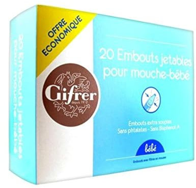 Gifrer 20 Embouts Jetables pour Mouche-Bébé
