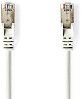 CAT5e-Netzwerkkabel - SF/UTP - RJ45 Stecker - RJ45 Stecker - 20.0 m - Rund - PVC - Weiss - Plastikbeutel