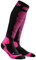 CEP – SKI MERINO SOCKS REDESIGN für Damen | Merinosocken für den Wintersport in schwarz / pink | Größe II