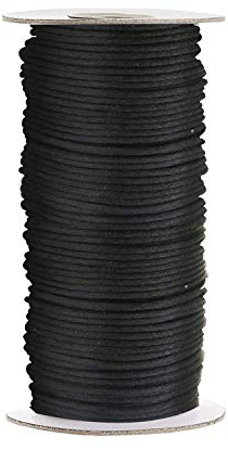 Weddecor Kordel Elastic Glatte Oberfläche Sehr Langlebig Qualität Zum Nähen, Stricken, Kunst & Basteln Zubehör - 2mm-black, 25M