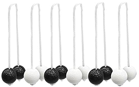SHANGHh 6 Pairs Leitergolf Bälle Golfpraxis Training Sport Schnur Bälle Set 42mm Wurfspiel Toss Bolas Outdoor