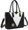 Miss Lulu Handtasche Damen, Taschen PU Leder, Schultertaschen Shopper Tote Bag Handtaschen V-förmiges Design Synthetic Ledertasche Mit Abnehmbarem Schultergurt