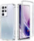 SURITCH für Samsung S21 Ultra Hülle Schutzhülle 360 Stoßfest Transparent Front Und Rückenschutz Handyhülle mit Kameraschutz TPU Bumper Eingebautem Displayschutz für Samsung Galaxy S21 Ultra 6.8 -Klar