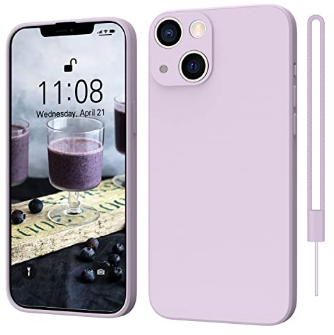 ORDA für iPhone 13 Mini Hülle Silikon Case, Handyhülle für iPhone 13 Mini 2021 Ultra Dünn Slim mit Microfiber, Kratzfeste Rundumschutz Case Schutzhülle Hülle für iPhone 13 Mini 5.4'' Lila