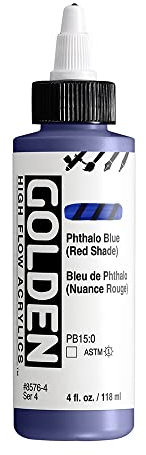 Golden, vernice acrilica ad alto flusso (tonalità rossa), flacone da 120 ml, vernice acrilica professionale, trasparente