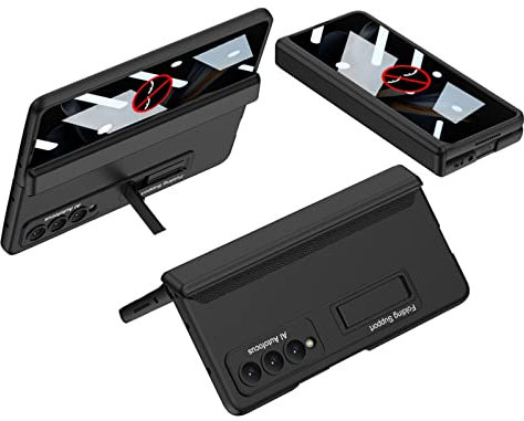 COQUE Étui pour Galaxy Z Fold 4 5G,Charnière magnétique Boîtier Complet,Intégration de Membrane Pliante Anti Peep Shell,étui pour Samsung Galaxy Z Fold 4 5G-Le Noir