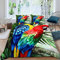 ALABOW Papagei Bettwäsche Set 135x200 cm 2teilig mit Reißverschluss Weiche und Angenehme Schlafkomfort Microfaser Bettbezug Tropisch Dschungel Kinderbettwäsche mit Kissenbezug 80x80