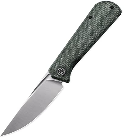 Petrified fish PFP07 Viking Klappmesser, 3.62 K110 Stahl Klinge Micarta Griff EDC Taschenmesser (Green Micarta)