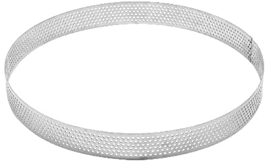 Pedrini stampo microforato ad anello diametro 18 cm in acciaio inox