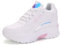 MIXSEN Scarpe da Ginnastica con Zeppa Interna da Donna Sneakers Alte con Zeppa Leggere Casual Plateau Alta 8 CM(Bianco-Rosa,34)