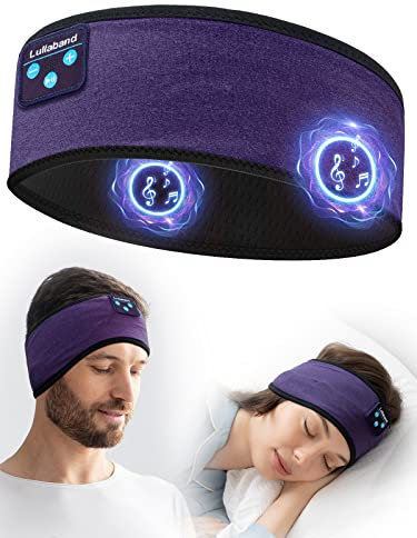 Lullaband Sleep Headphones Headband, Ultra-Long Play Time Sleeping Headphones with Built in HD Hi Fi Speakers, Perfect for Sleep, Workout, Yoga, Travel, Meditation