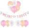 Neodtx Decorazione per battesimo per bambine, palloncini per battesimo, comunione, cresima, decorazione rosa, il mio battesimo, striscione da tavolo,decorazione per il battesimo
