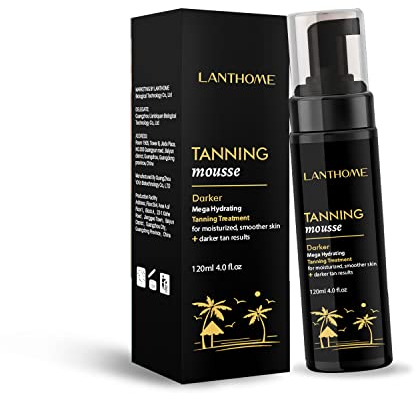 Autoabbronzante Viso e Corpo, MKNZOME 120ml Autoabbronzante in Mousse Abbronzante Corpo Abbronzatura Naturale Bronzea Acceleratore Abbronzatura efficace al Sole e nei Lettini Solari