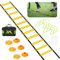 Ansobea Fussball Trainingszubehör Koordinationsleiter 6 verstellbare Hürden 12 Scheiben Kegel,Fussball Trainingszubehör Kinder, Enthält Aufbewahrungstasche,Trainingsgerät für alle Sportarten