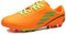 Football Boots Men's Turf Trainers Outdoor Football Shoes Professional Athletics Boy's Sports Sneakers Teenager Training Soccer Shoes Orange
