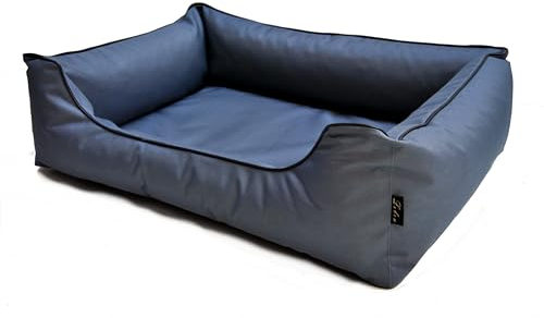 Lebon - Hundebett Paula Plus | Orthopädisch | 4 Farben | 4 Größen | Pflegeleicht | Schmutz- & Wasserabweisend (M, Grau)