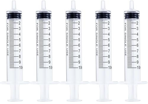 Gufastoe 10 Stück 10ml Spritze mit Schutzkappen für Industrie oder Tierfutter