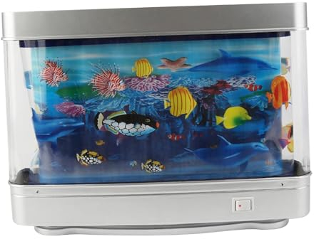 perfk Aquarium-Stimmungslampe, Dekoration, Unterwasserwelt, gefälschtes Aquarium, dekorative Lampe, künstliche Tropische Landschaft, Lampe für Schlafzimmer