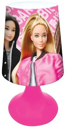 LEXIBOOK, Barbie, Mini lámpara de noche inalámbrica, rosa, MLT10BB