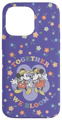 iPhone 14 Pro Max Disney Mickey and Minnie Mouse Together We Bloom Springtime Case