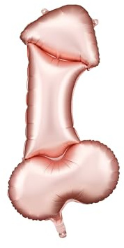 Shape Folienballon Penis Rosegold | 46 x 88 cm