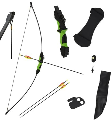 BSW-Flitzebogen Set, Ideal für Junge Bogenschützen | Recurvebogen 18 lbs ab 8J. inkl. Zubehör für spannende Bogenschießabenteuer, beidhändig