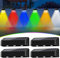 Lacasa Luz Solar Exterior, 4 Pack 80LM LED Lámpara Solar 12 Modos de Iluminación, IP65 Impermeable Apliques de Exterior Lámparas Solares con Lente Auto ON/OFF Luces Solares para Jardin Valla Patio