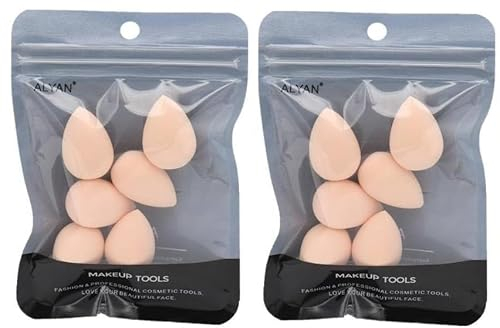 12Pcs Mini Makeup Sponge Small Beauty Sponge Blender Set for Foundation, Powder, Concealer Highlight,and Eye Shadow, Puffs and Wedges