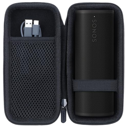 Hard Case Compatible with Sonos Roam 2 / Sonos Roam/Sonos Roam SL Portable Waterproof Bluetooth Speaker (Black Case)