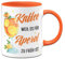 Tassenbrennerei Tasse - Kaffee, weil es für Aperol zu früh ist - Kaffeetasse mit Spruch - Aperol-Geschenke - Geschenkidee für Kollegin (Orange)
