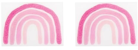 Rayher Wachsmotiv Regenbogen, pastellrosa, 7 x 5 cm, 1 Stück, zum Kerzen verzieren, Verzierwachs für z.B. Taufkerze, 31636256, Rosatöne (Packung mit 2)