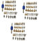 Mikinona 120 Pièces Noyau De Climatisation Outil De Noyau De Tige De Pneu/c Kit De Valve Schrader Outils De Démontage De Pneus Air Outil De Retrait D'obus De Valve Outil De Voiture