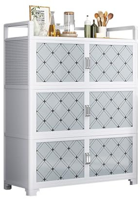 Mehrschichtiger Küchenschrank mit Glastür für Geräte, 105 cm hoch