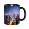 reyawdf Original Tasse mit lustigem Design,Stadt Nacht in Dubai Vivid Display United A,330ml, für Kaffee- und Teeliebhaber, als Geschenk für Weihnachten, Geburtstag und mehr